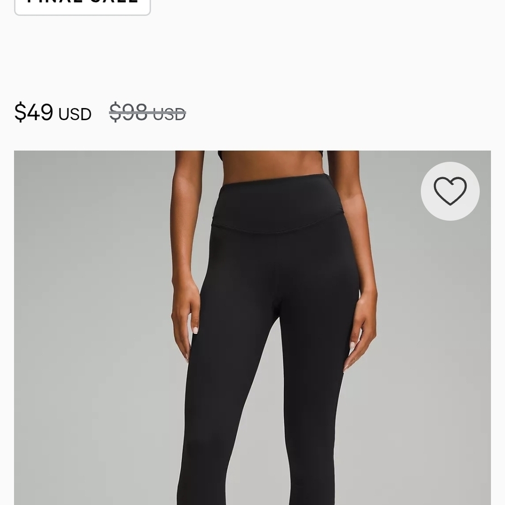 lululemon athletica Base Pace High Rise Black Tights 28in Length - Size 4 - Picture 4 of 5